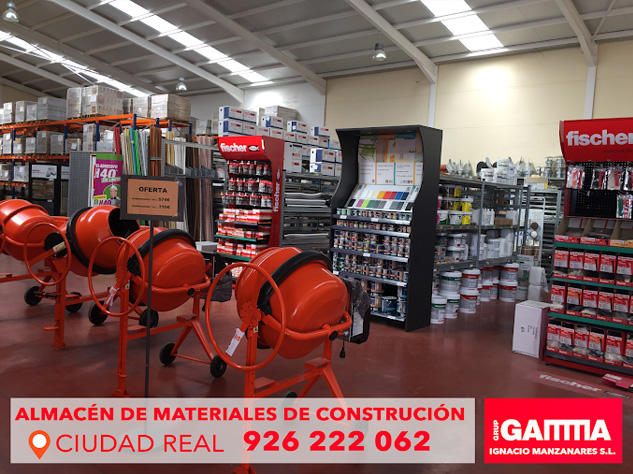 Almacén de materiales para construcción y reformas en general en Ciudad Real.